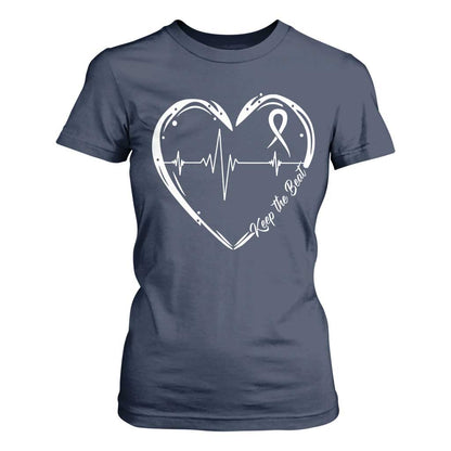 CHD Heart Disease Support T Shirt For Women Wear Red Keep The Beat Heart Health