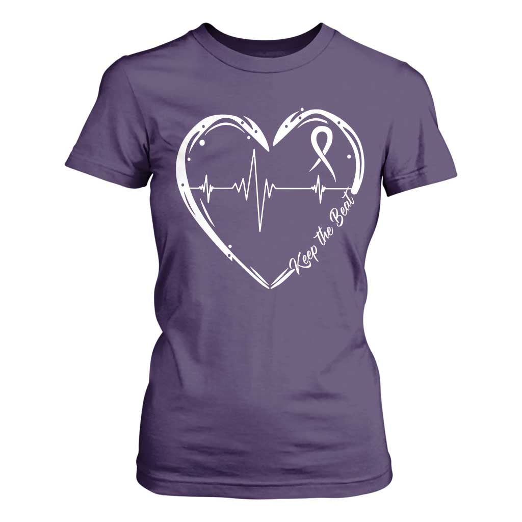 CHD Heart Disease Support T Shirt For Women Wear Red Keep The Beat Heart Health