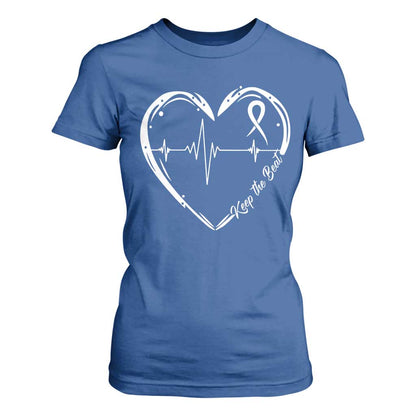 CHD Heart Disease Support T Shirt For Women Wear Red Keep The Beat Heart Health