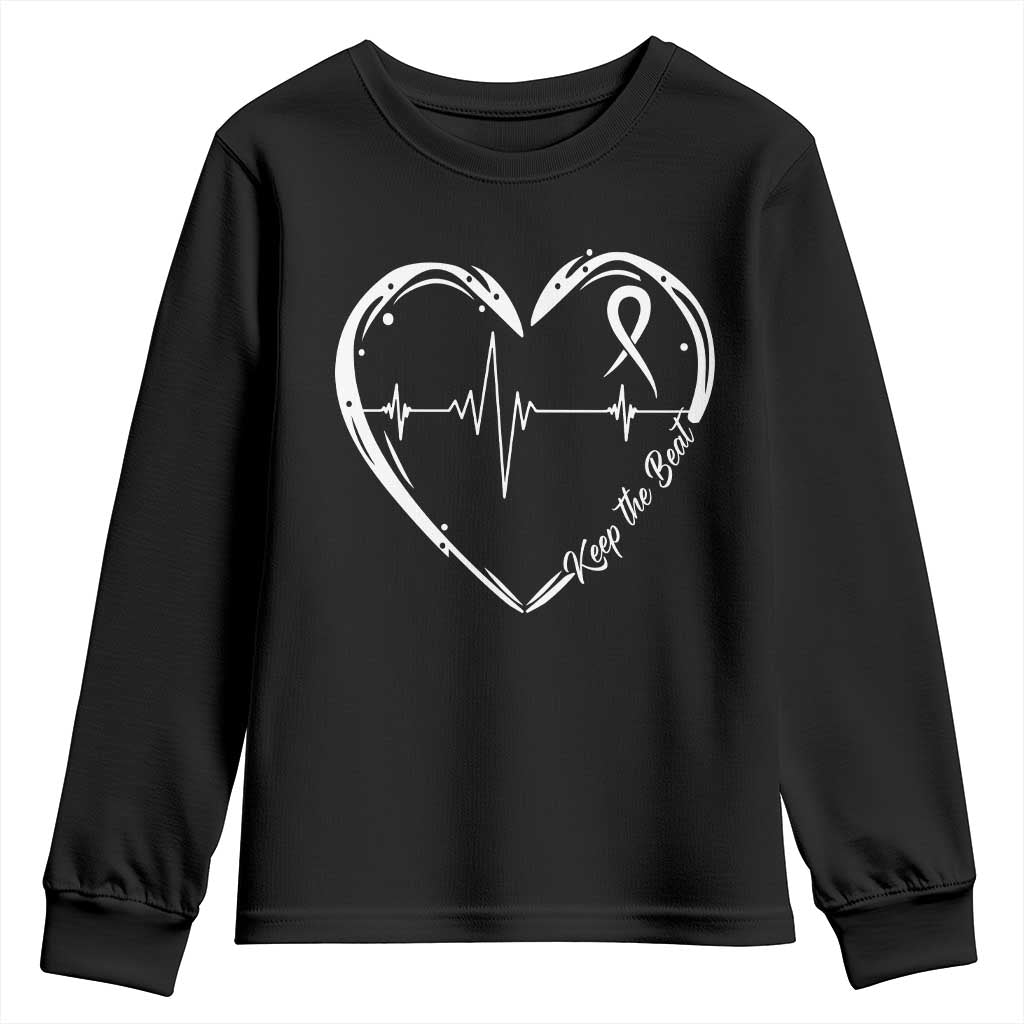 CHD Heart Disease Support Youth Sweatshirt Wear Red Keep The Beat Heart Health