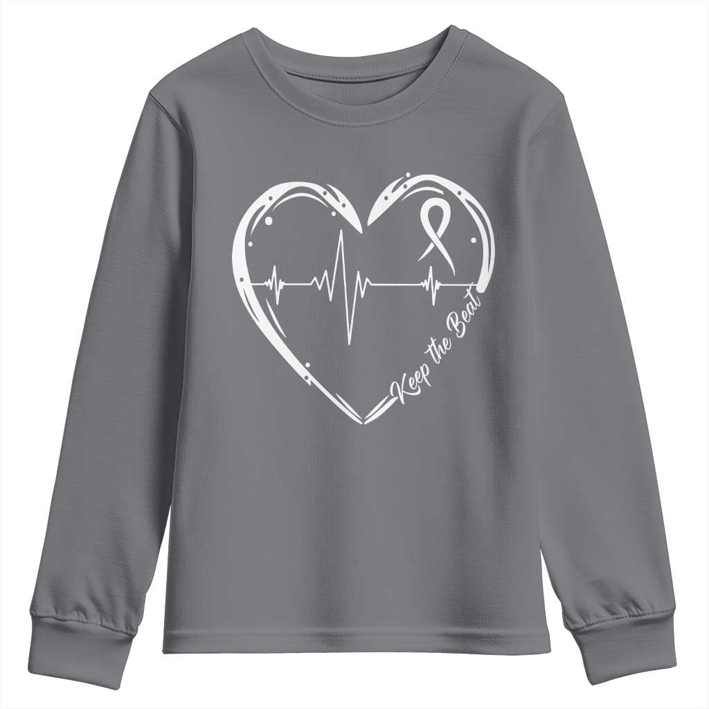 CHD Heart Disease Support Youth Sweatshirt Wear Red Keep The Beat Heart Health