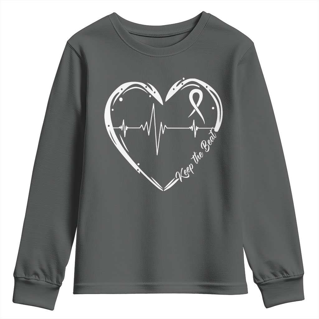 CHD Heart Disease Support Youth Sweatshirt Wear Red Keep The Beat Heart Health