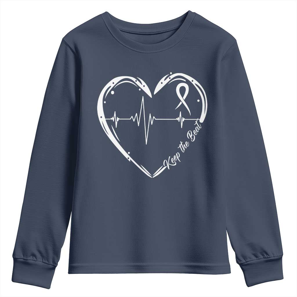 CHD Heart Disease Support Youth Sweatshirt Wear Red Keep The Beat Heart Health