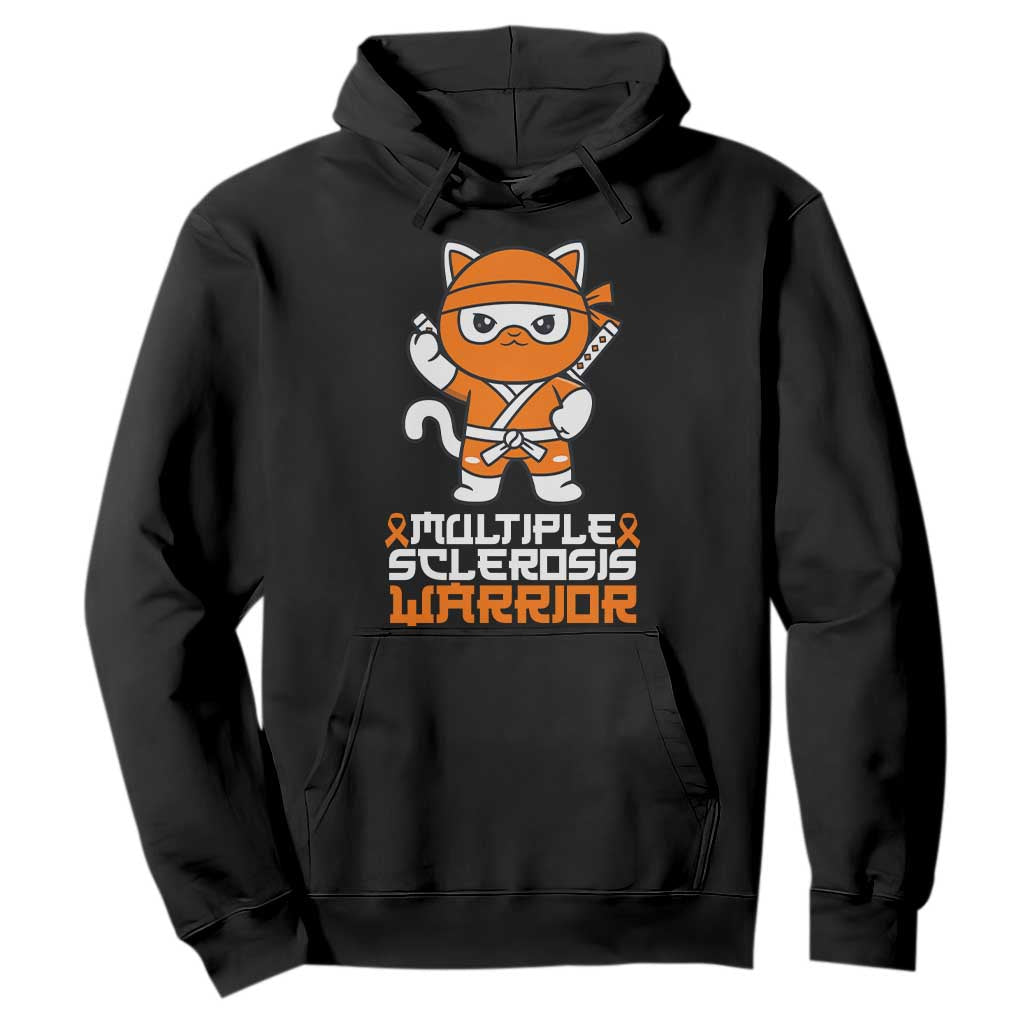 Multiple Sclerosis Warrior Hoodie Orange Ribbon MS Ninja