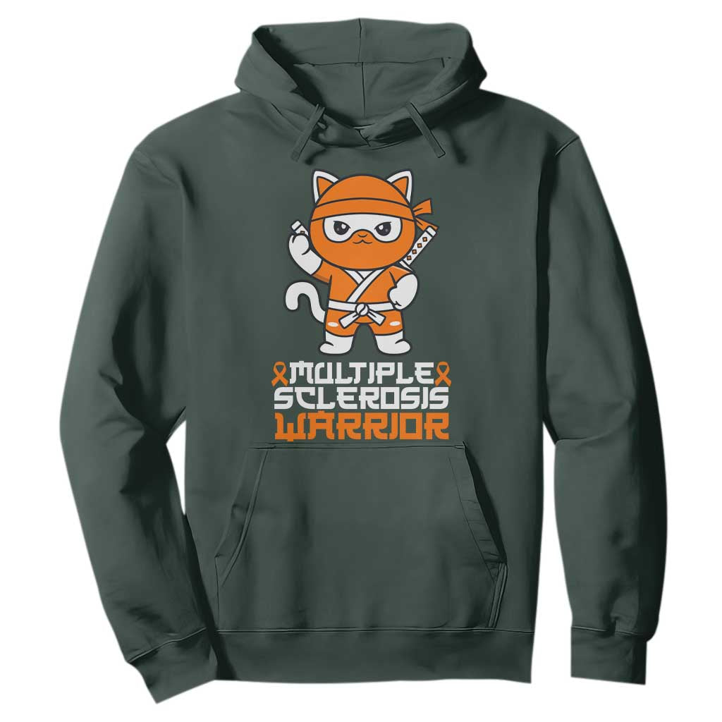 Multiple Sclerosis Warrior Hoodie Orange Ribbon MS Ninja