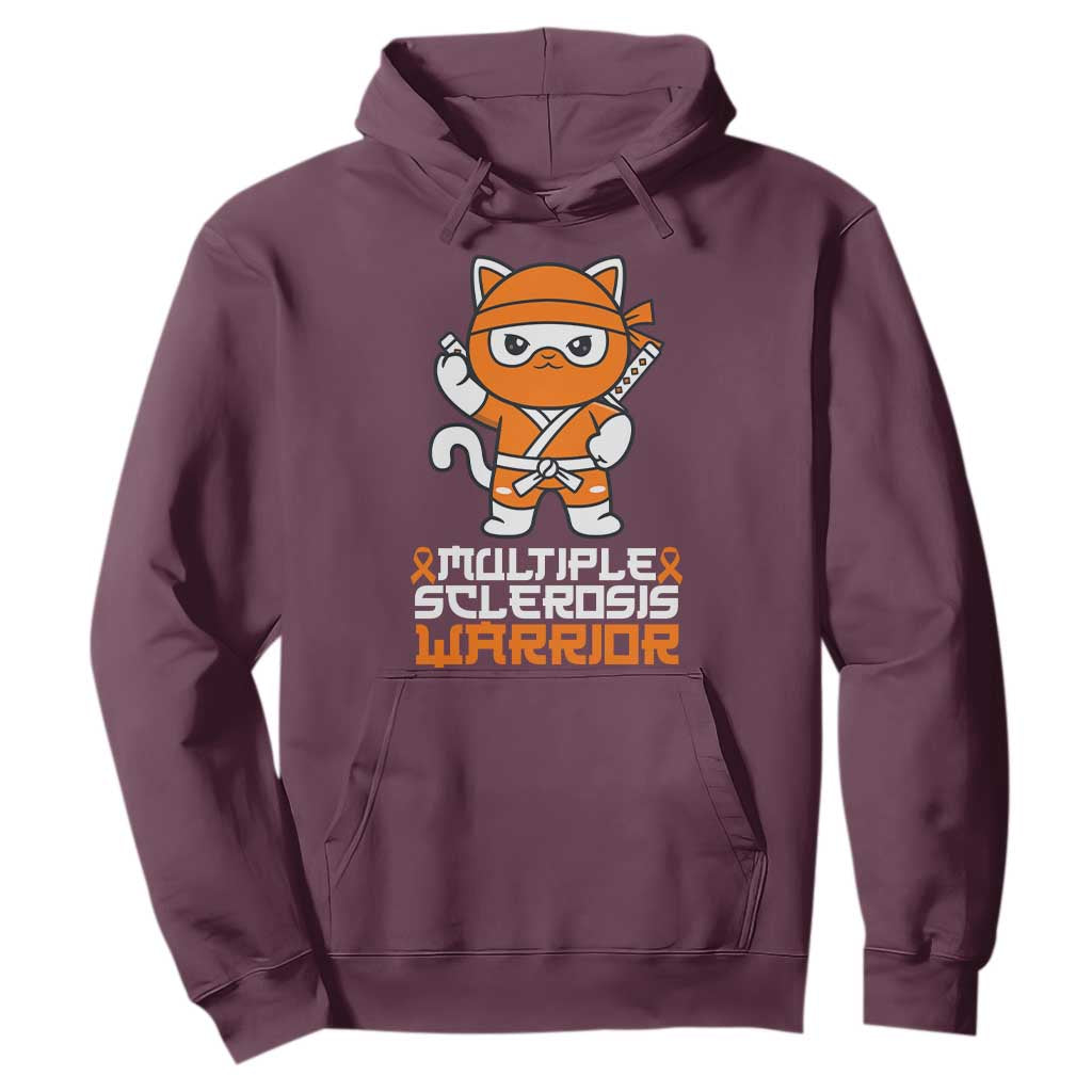 Multiple Sclerosis Warrior Hoodie Orange Ribbon MS Ninja