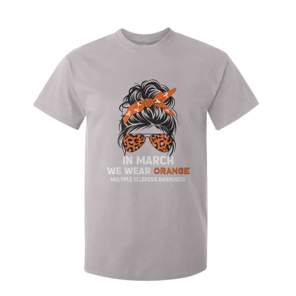 In March We Wear Orange MS Warrior T Shirt For Kid Multiple Sclerosis Support Squad