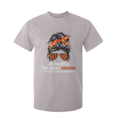 In March We Wear Orange MS Warrior T Shirt For Kid Multiple Sclerosis Support Squad