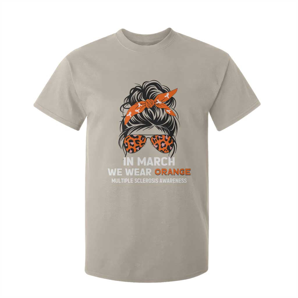 In March We Wear Orange MS Warrior T Shirt For Kid Multiple Sclerosis Support Squad