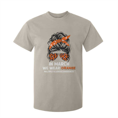 In March We Wear Orange MS Warrior T Shirt For Kid Multiple Sclerosis Support Squad