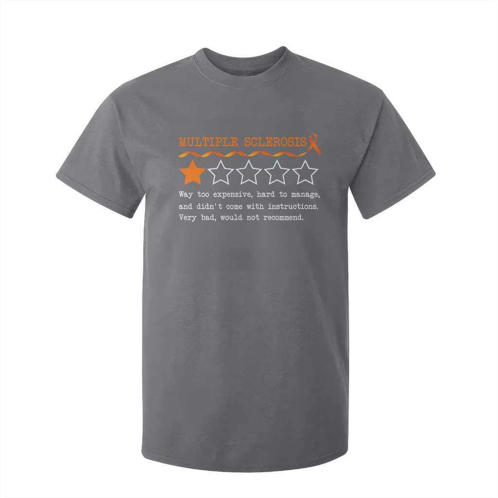 Multiple Sclerosis Support T Shirt For Kid Orange Ribbon MS Review Very Bad Would Not Recommend
