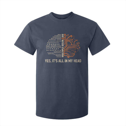 Multiple Sclerosis Support T Shirt For Kid Orange Ribbon Yes It's All In My Head