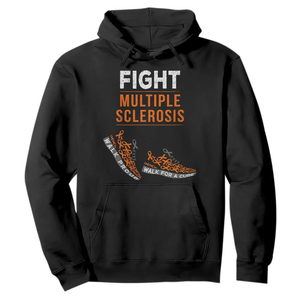 Fight MS Hoodie Orange Ribbon Multiple Sclerosis Support