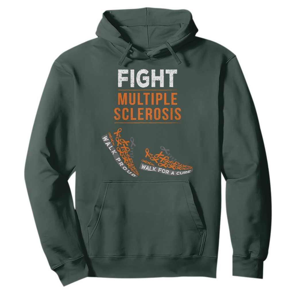 Fight MS Hoodie Orange Ribbon Multiple Sclerosis Support