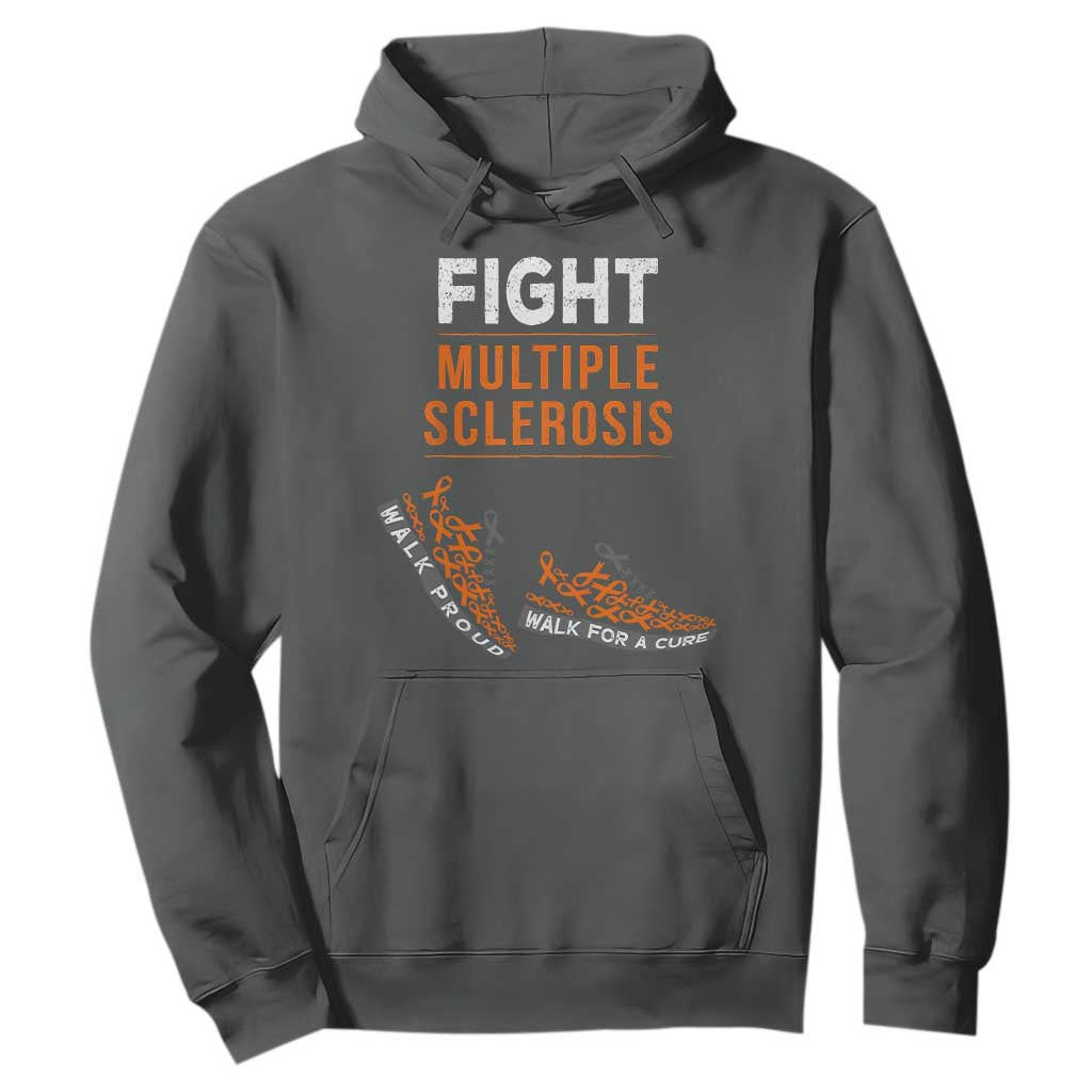 Fight MS Hoodie Orange Ribbon Multiple Sclerosis Support