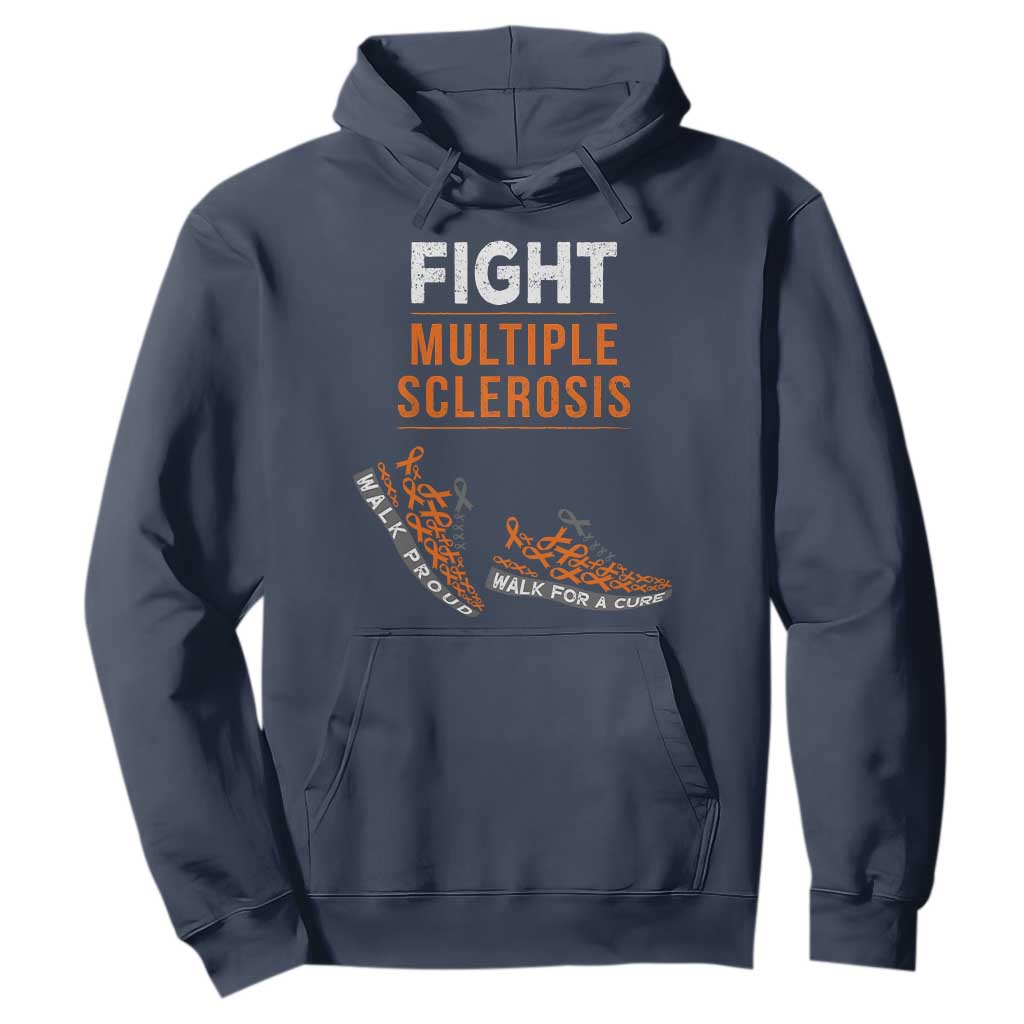 Fight MS Hoodie Orange Ribbon Multiple Sclerosis Support