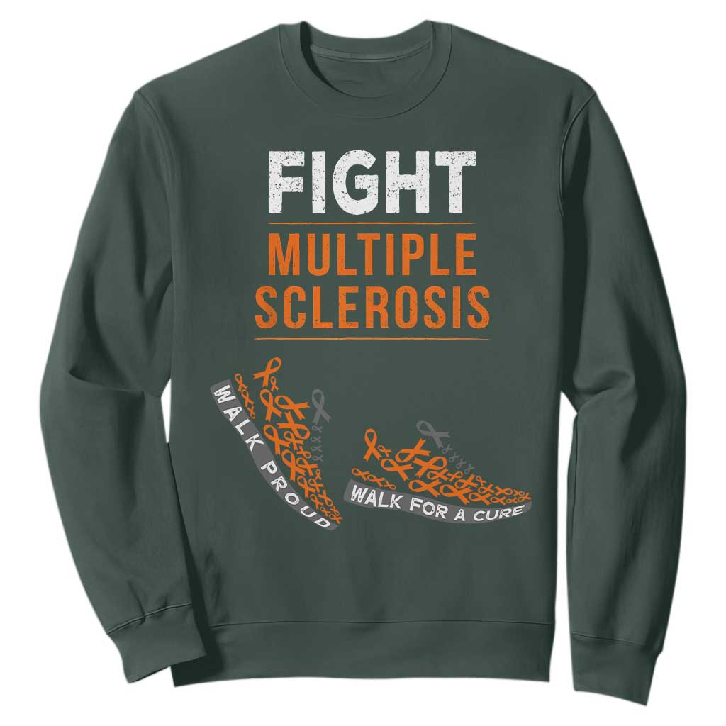 Fight MS Sweatshirt Orange Ribbon Multiple Sclerosis Support