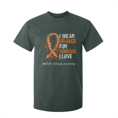 Multiple Sclerosis Support T Shirt For Kid Orange Ribbon Wear Orange For Someone I Love