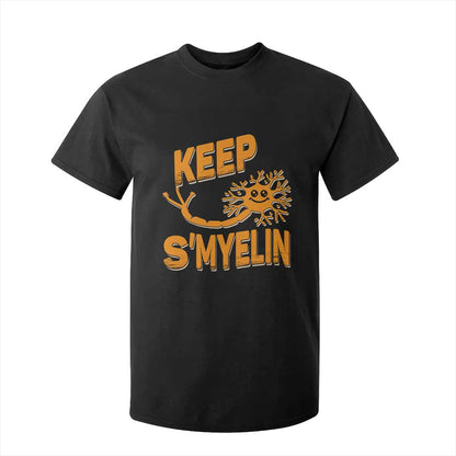 Multiple Sclerosis Support T Shirt For Kid Orange Ribbon Keep S'Myelin MS Warrior