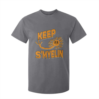 Multiple Sclerosis Support T Shirt For Kid Orange Ribbon Keep S'Myelin MS Warrior