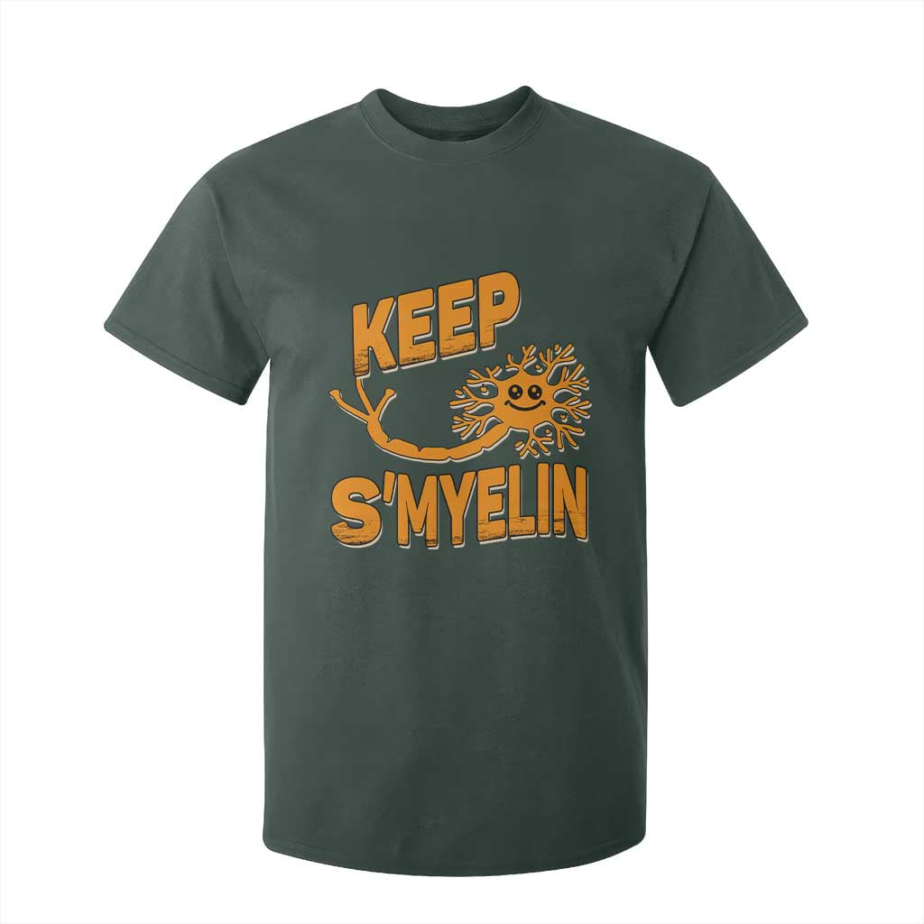 Multiple Sclerosis Support T Shirt For Kid Orange Ribbon Keep S'Myelin MS Warrior