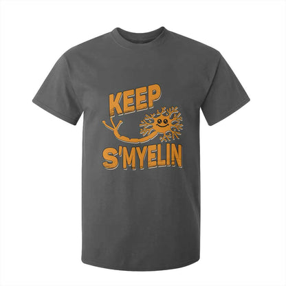 Multiple Sclerosis Support T Shirt For Kid Orange Ribbon Keep S'Myelin MS Warrior