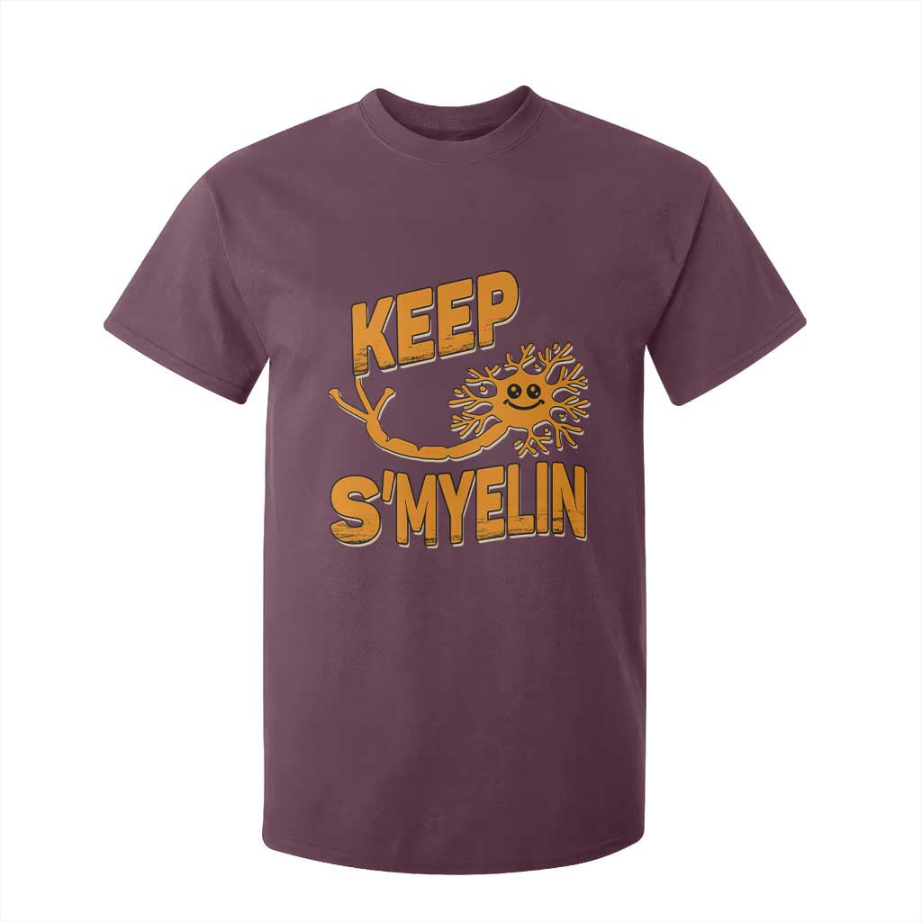 Multiple Sclerosis Support T Shirt For Kid Orange Ribbon Keep S'Myelin MS Warrior