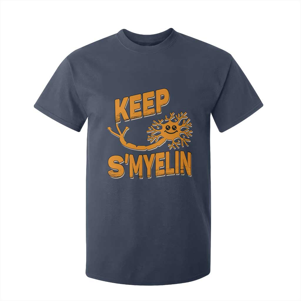Multiple Sclerosis Support T Shirt For Kid Orange Ribbon Keep S'Myelin MS Warrior