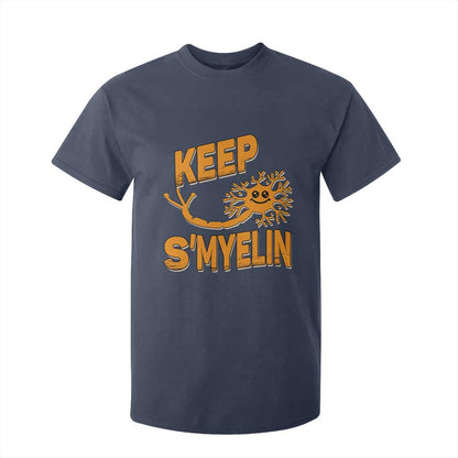 Multiple Sclerosis Support T Shirt For Kid Orange Ribbon Keep S'Myelin MS Warrior