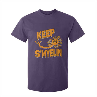 Multiple Sclerosis Support T Shirt For Kid Orange Ribbon Keep S'Myelin MS Warrior