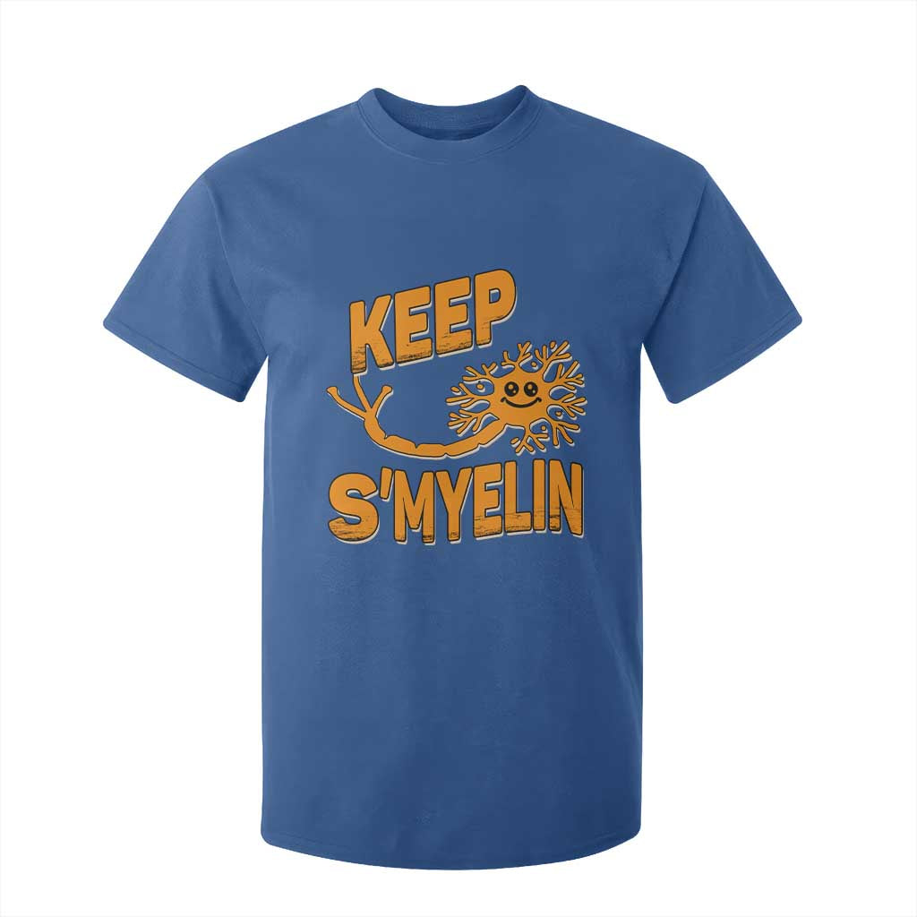 Multiple Sclerosis Support T Shirt For Kid Orange Ribbon Keep S'Myelin MS Warrior