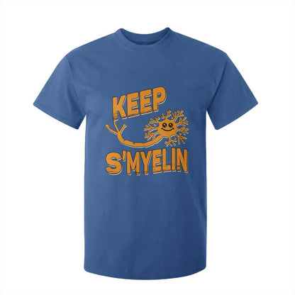 Multiple Sclerosis Support T Shirt For Kid Orange Ribbon Keep S'Myelin MS Warrior