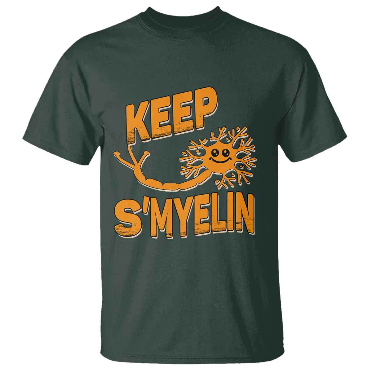 Multiple Sclerosis Support T Shirt Orange Ribbon Keep S'Myelin MS Warrior