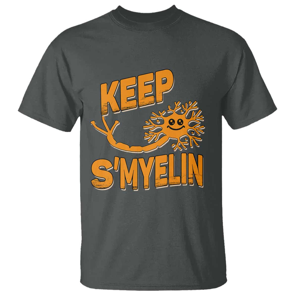 Multiple Sclerosis Support T Shirt Orange Ribbon Keep S'Myelin MS Warrior