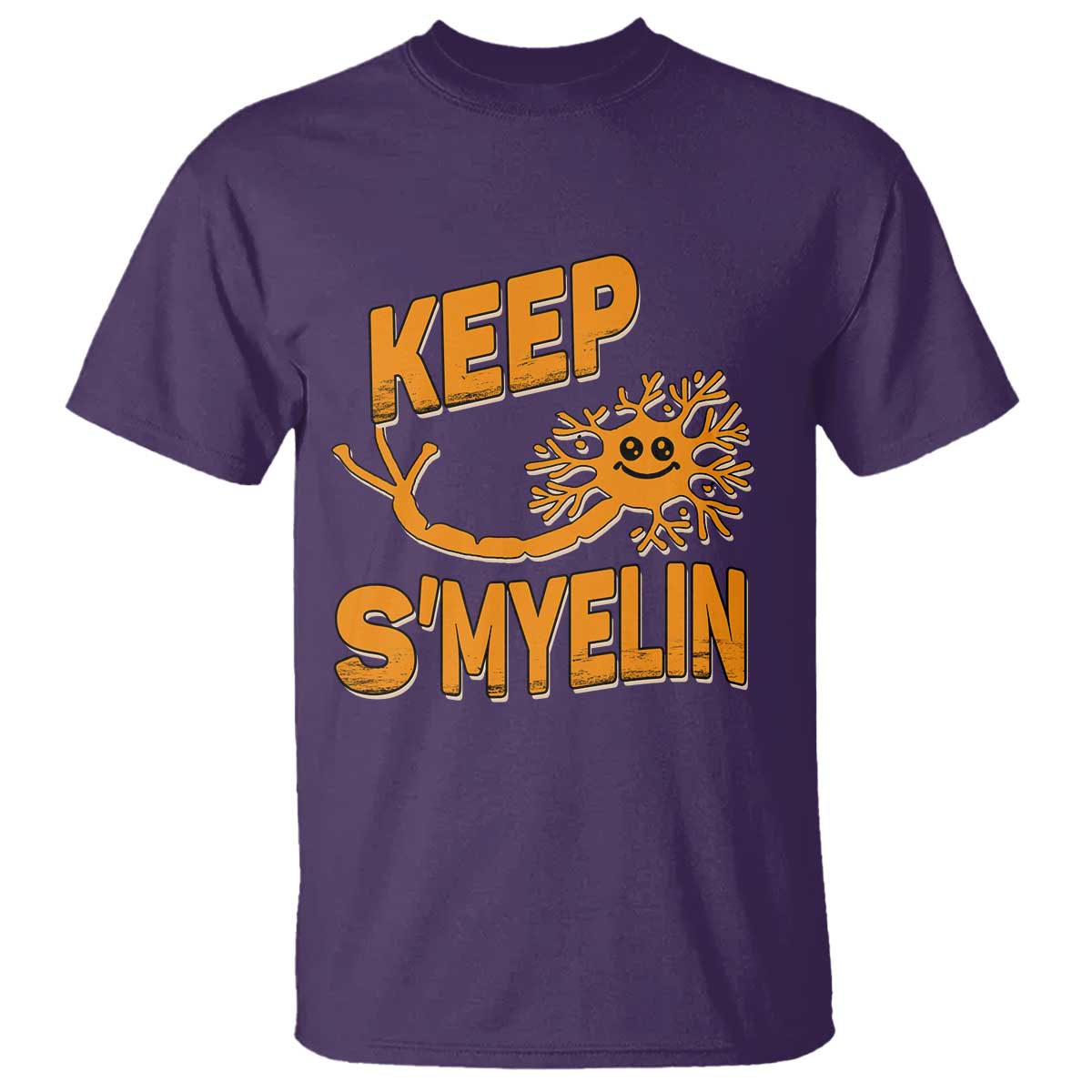 Multiple Sclerosis Support T Shirt Orange Ribbon Keep S'Myelin MS Warrior
