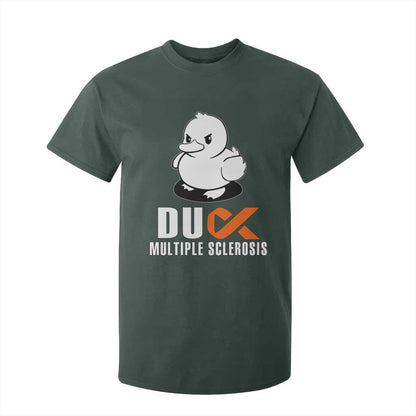 Duck Multiple Sclerosis Support Squad T Shirt For Kid Orange Ribbon MS Fighter