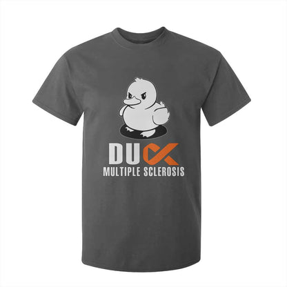 Duck Multiple Sclerosis Support Squad T Shirt For Kid Orange Ribbon MS Fighter