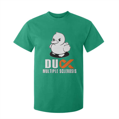 Duck Multiple Sclerosis Support Squad T Shirt For Kid Orange Ribbon MS Fighter