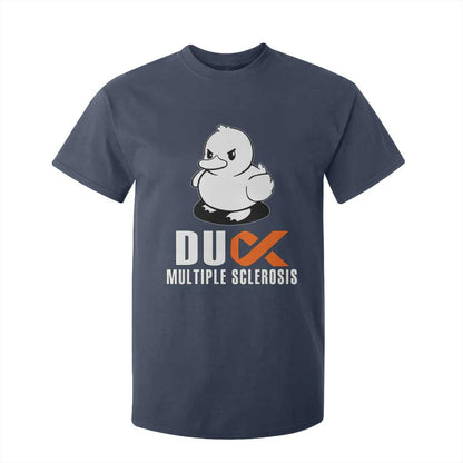 Duck Multiple Sclerosis Support Squad T Shirt For Kid Orange Ribbon MS Fighter