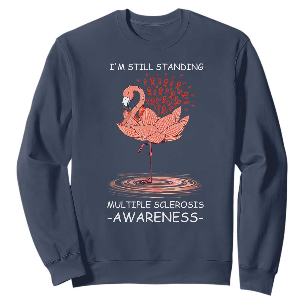 Multiple Sclerosis Survivor Sweatshirt Fight MS Orange Ribbon