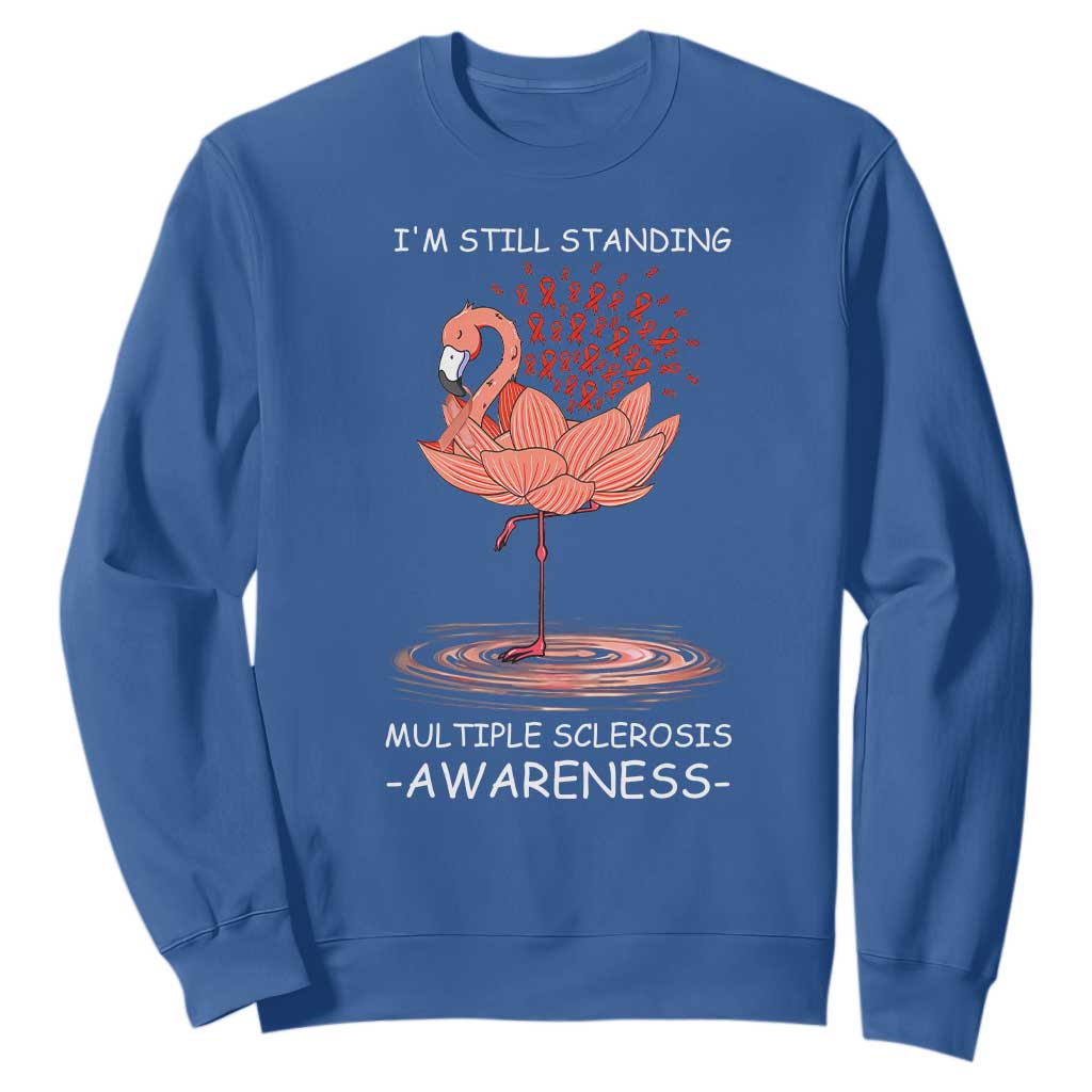 Multiple Sclerosis Survivor Sweatshirt Fight MS Orange Ribbon