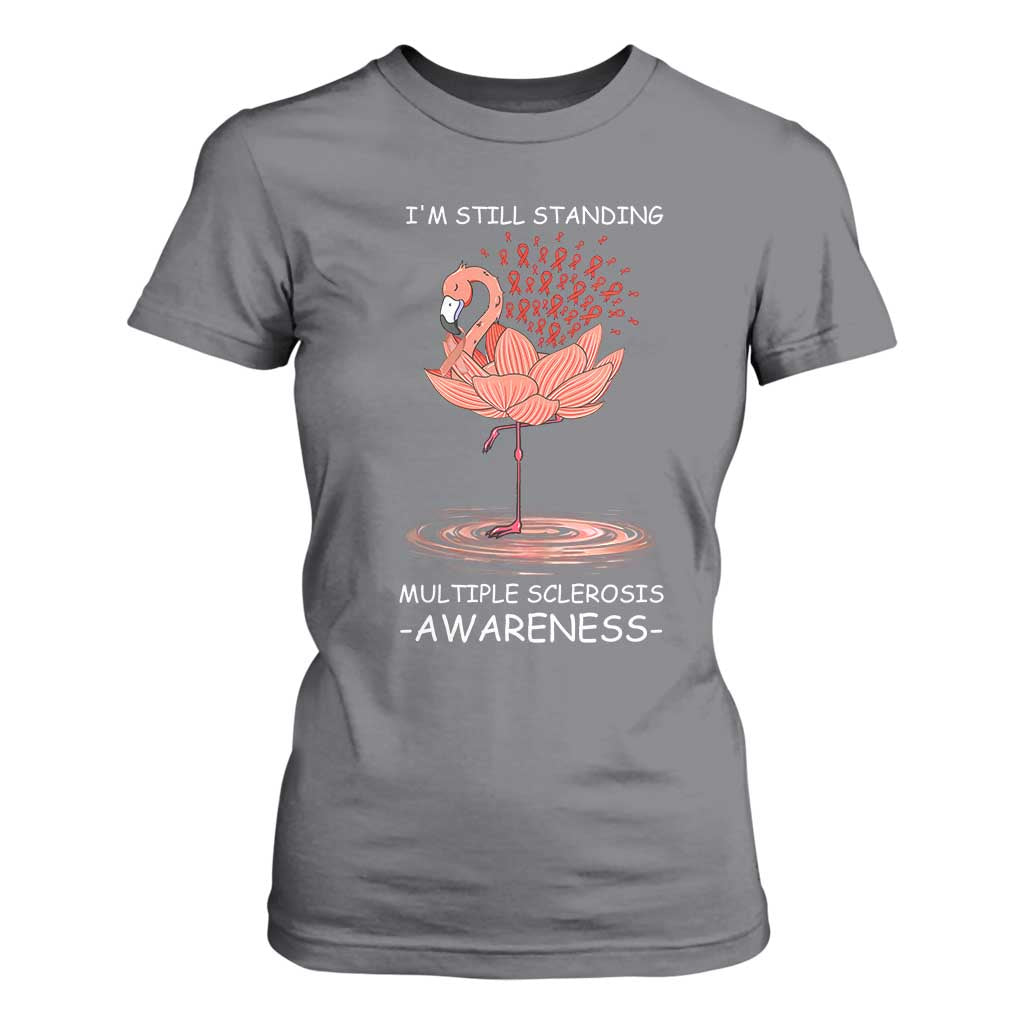 Multiple Sclerosis Survivor T Shirt For Women Fight MS Orange Ribbon