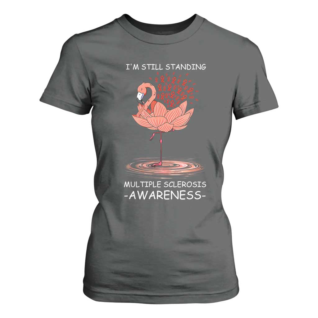 Multiple Sclerosis Survivor T Shirt For Women Fight MS Orange Ribbon