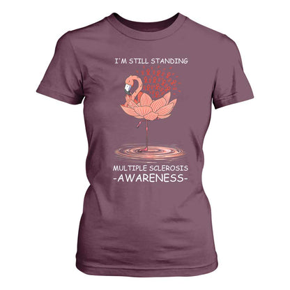 Multiple Sclerosis Survivor T Shirt For Women Fight MS Orange Ribbon