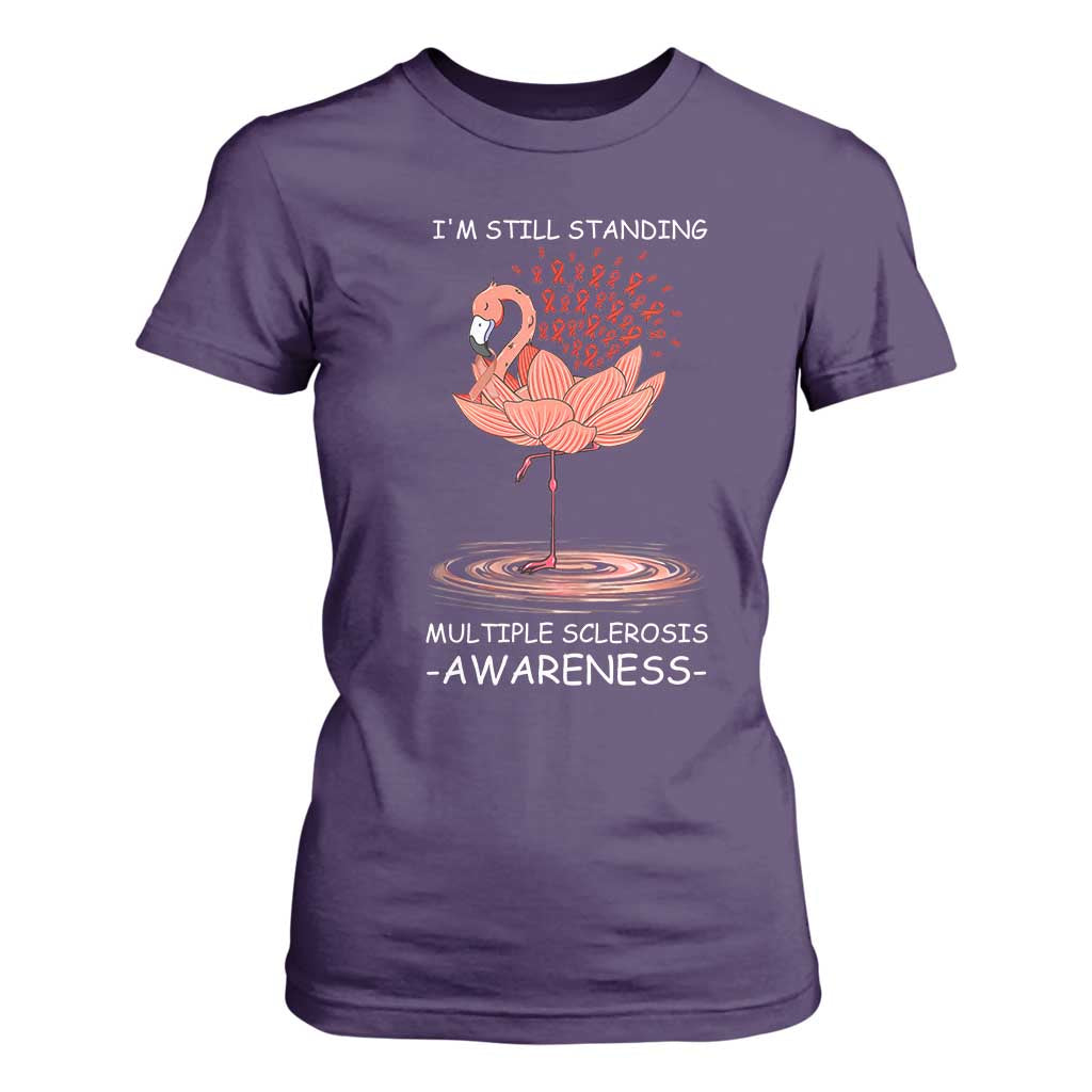 Multiple Sclerosis Survivor T Shirt For Women Fight MS Orange Ribbon
