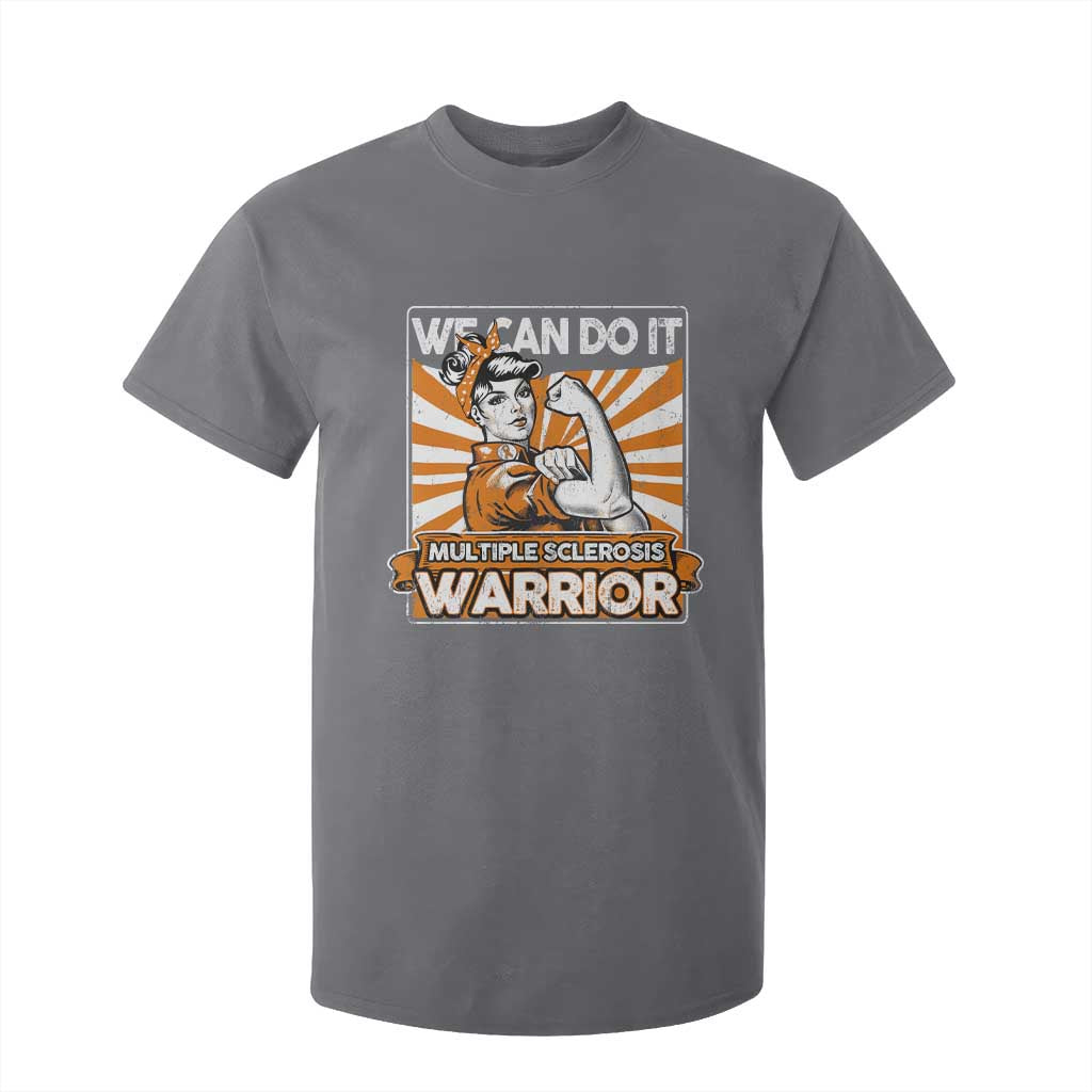 Multiple Sclerosis Support Squad T Shirt For Kid Orange Ribbon MS Warrior