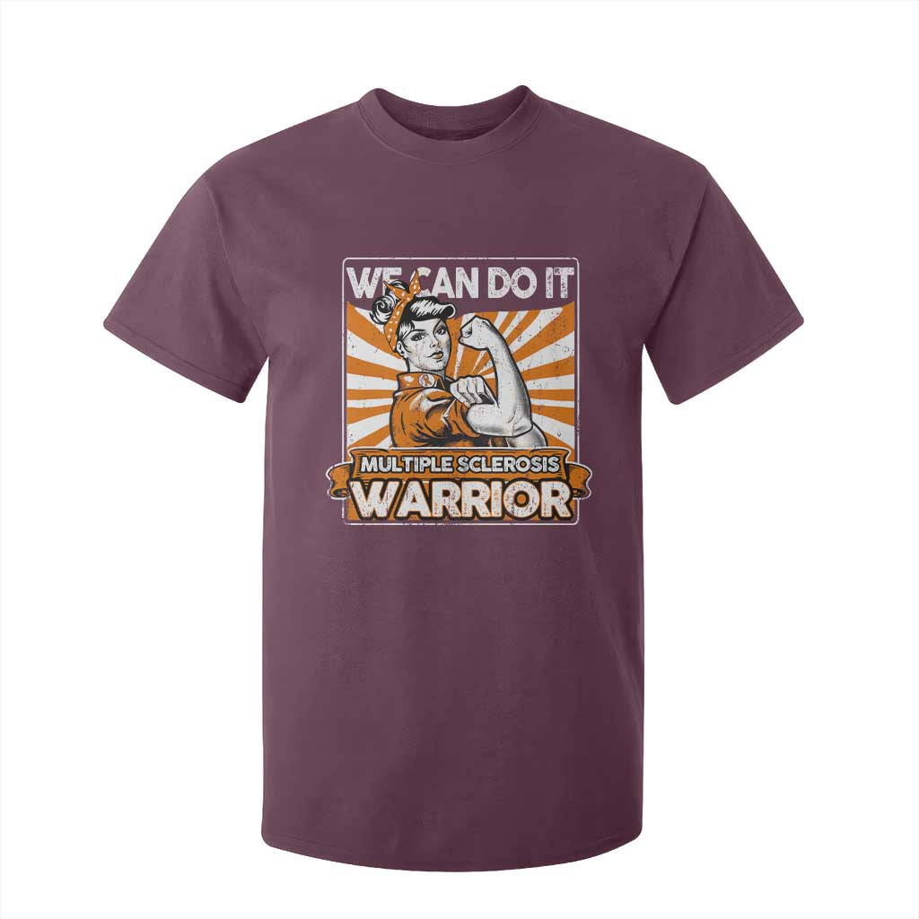 Multiple Sclerosis Support Squad T Shirt For Kid Orange Ribbon MS Warrior