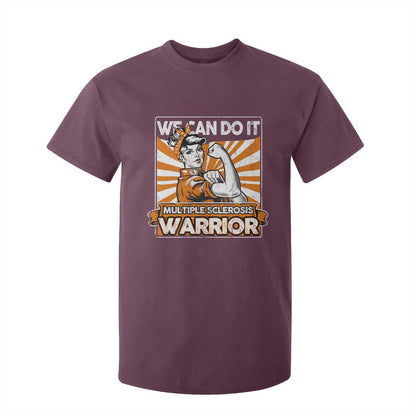 Multiple Sclerosis Support Squad T Shirt For Kid Orange Ribbon MS Warrior
