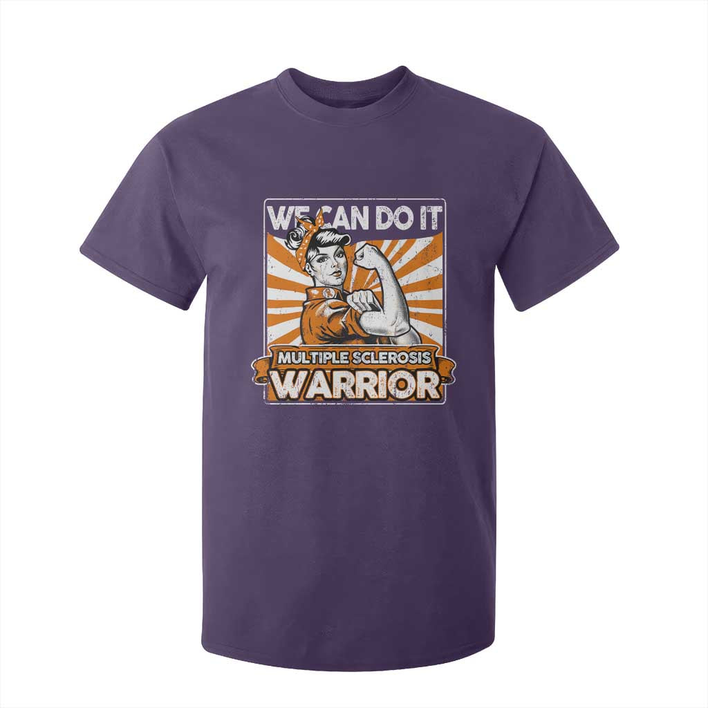 Multiple Sclerosis Support Squad T Shirt For Kid Orange Ribbon MS Warrior