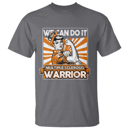 Multiple Sclerosis Support Squad T Shirt Orange Ribbon MS Warrior